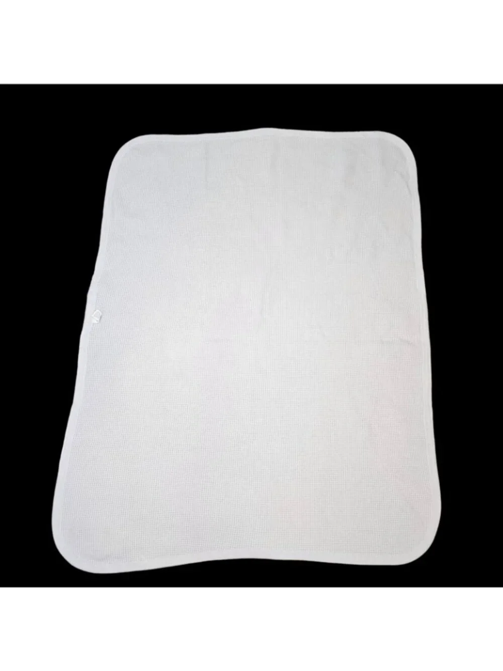VTG Carters Baby Blanket Thermal Waffle Weave Cotton‎ Offwhite Made USA 26 X 33